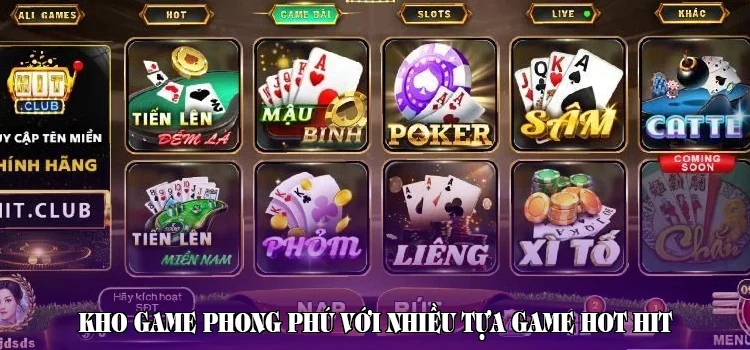 Kho game phong phú, đa dạng có chất lượng cao